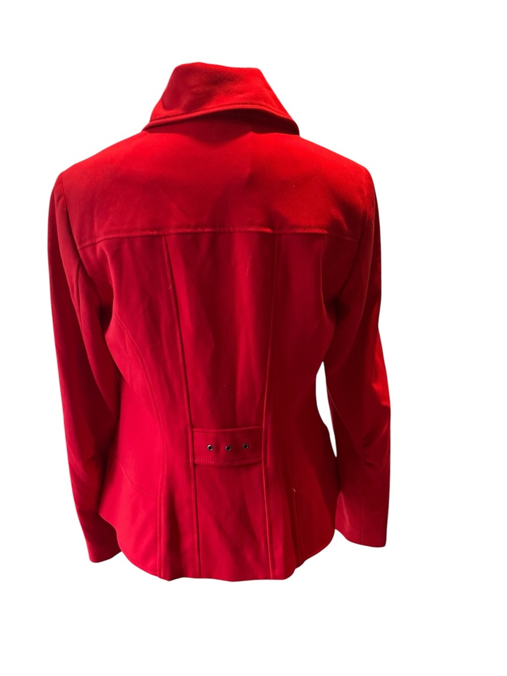 Tribal Red Ruffle-Front Blazer Jacket - Picture 2 of 9